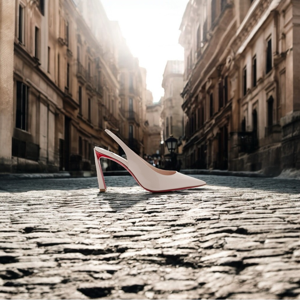 Christian Louboutin Condora Patent Leather Slingback Pumps Size 39.5 $895 - Picture 6 of 8